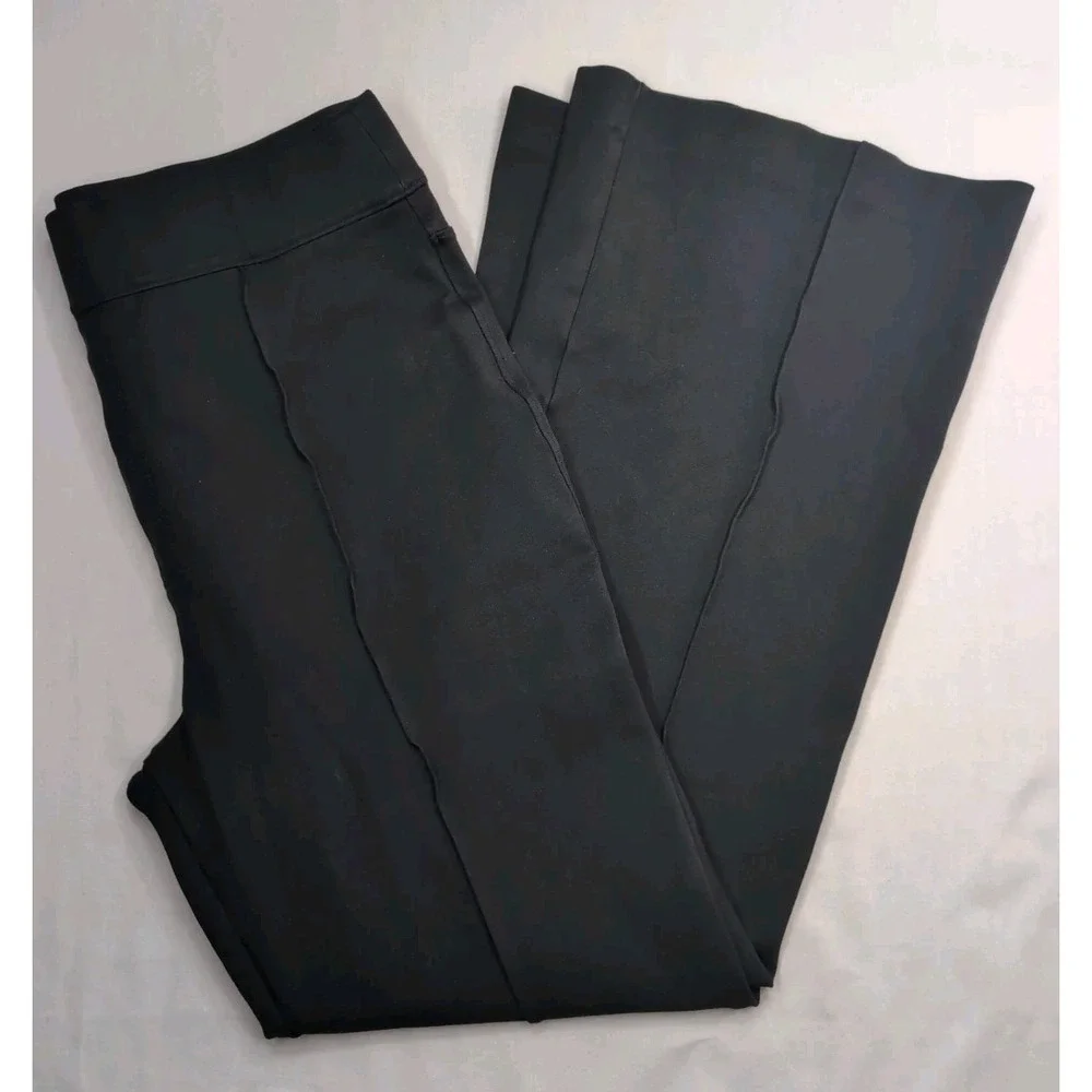 Spanx Womens 1X Ponte Flare Pants 20252R Black Stretch Pull On Slimming